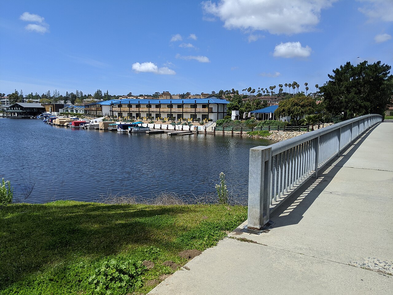 Lake San Marcos waterfront view from bridge